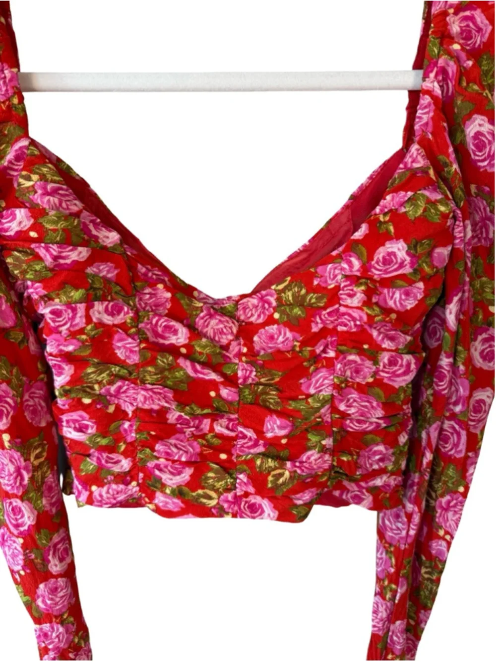 Zara floral ruched